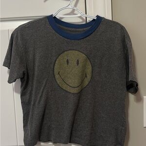 Gray Smiley Face Kids T-Shirt